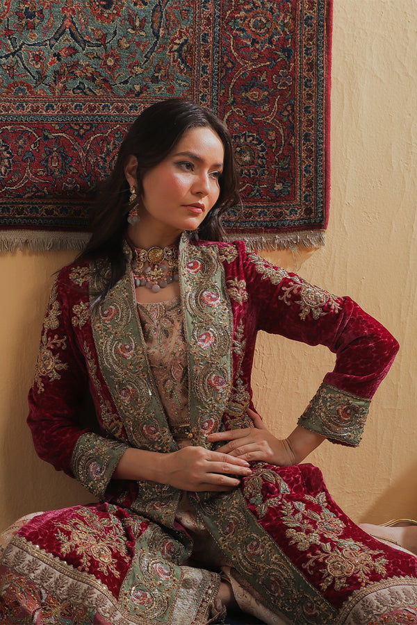 Shamaeel Ansari | Majestic Legacy |Crimson Heritage by Shamaeel Ansari - Designer Dress  - Type : Ladies Clothes - Available at Libayah - 100% Original 