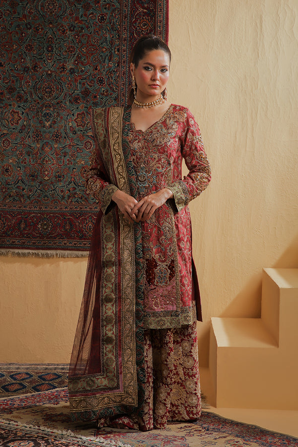 Shamaeel Ansari | Majestic Legacy | Marrakesh Gharara by Shamaeel Ansari - Designer Dress  - Type : Ladies Clothes - Available at Libayah - 100% Original 