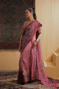 Shamaeel Ansari | Majestic Legacy | Rosewood Zari Fusion Saree by Shamaeel Ansari - Designer Dress  - Type : Ladies Clothes - Available at Libayah - 100% Original 