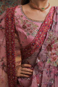 Shamaeel Ansari | Majestic Legacy | Rosewood Zari Fusion Saree by Shamaeel Ansari - Designer Dress  - Type : Ladies Clothes - Available at Libayah - 100% Original 