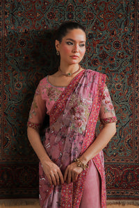 Shamaeel Ansari | Majestic Legacy | Rosewood Zari Fusion Saree by Shamaeel Ansari - Designer Dress  - Type : Ladies Clothes - Available at Libayah - 100% Original 