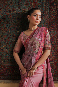 Shamaeel Ansari | Majestic Legacy | Rosewood Zari Fusion Saree by Shamaeel Ansari - Designer Dress  - Type : Ladies Clothes - Available at Libayah - 100% Original 