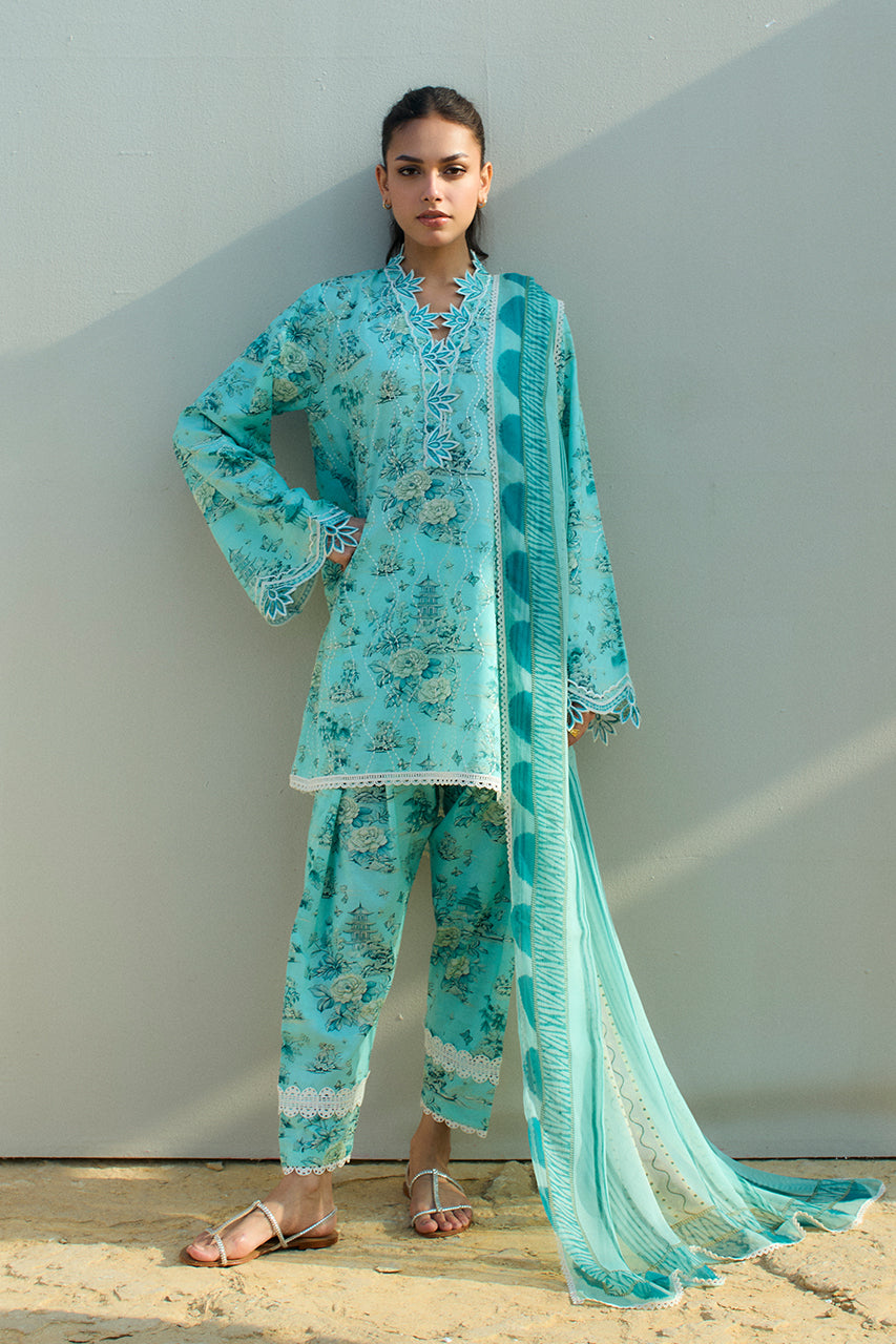 Sania Maskatiya | Luxury Lawn 25 | Myra (B) by Sania Maskatiya - Designer Dress  - Type : Ladies Clothes - Available at Libayah - 100% Original 