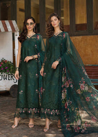 Noor by Saadia Asad | Luxury Eid Schiffli Laserkari 26 | D11 - Emerald Jewel by Noor by Saadia Asad - Designer Dress  - Type : Ladies Clothes - Available at Libayah - 100% Original 