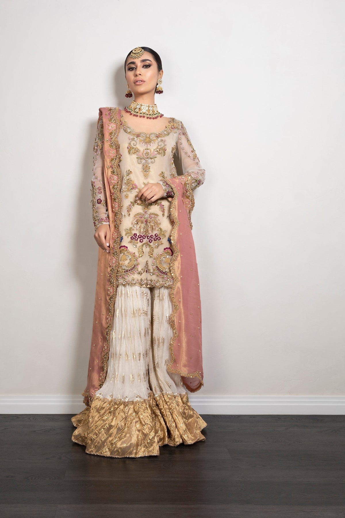 Mina Hasan | Formal Wedding Dresses | MHC-1033 by Mina Hasan - Designer Dress - Type: Ladies Clothes - Available at Libayah - 100% Original