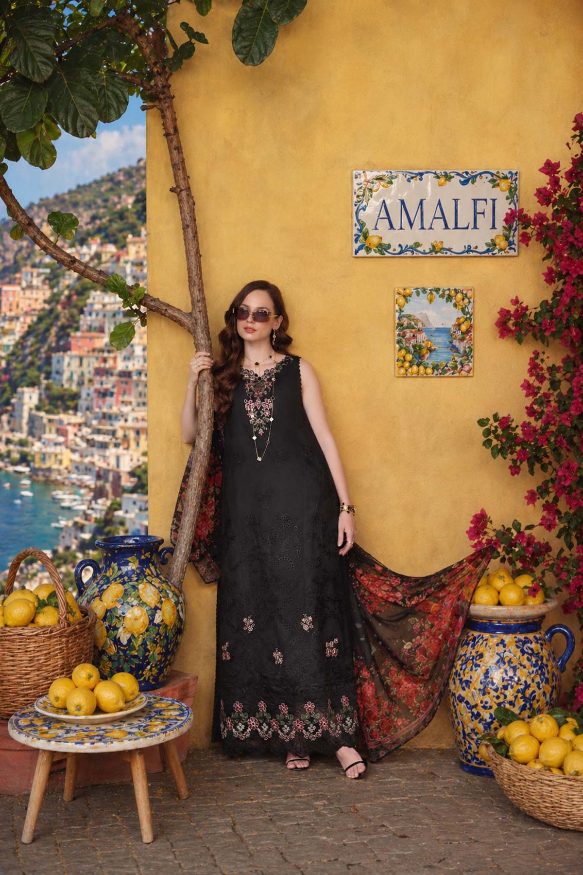 Noor by Saadia Asad | Luxury Eid Schiffli Laserkari 26 | D5 - Raven Black by Noor by Saadia Asad - Designer Dress  - Type : Ladies Clothes - Available at Libayah - 100% Original 