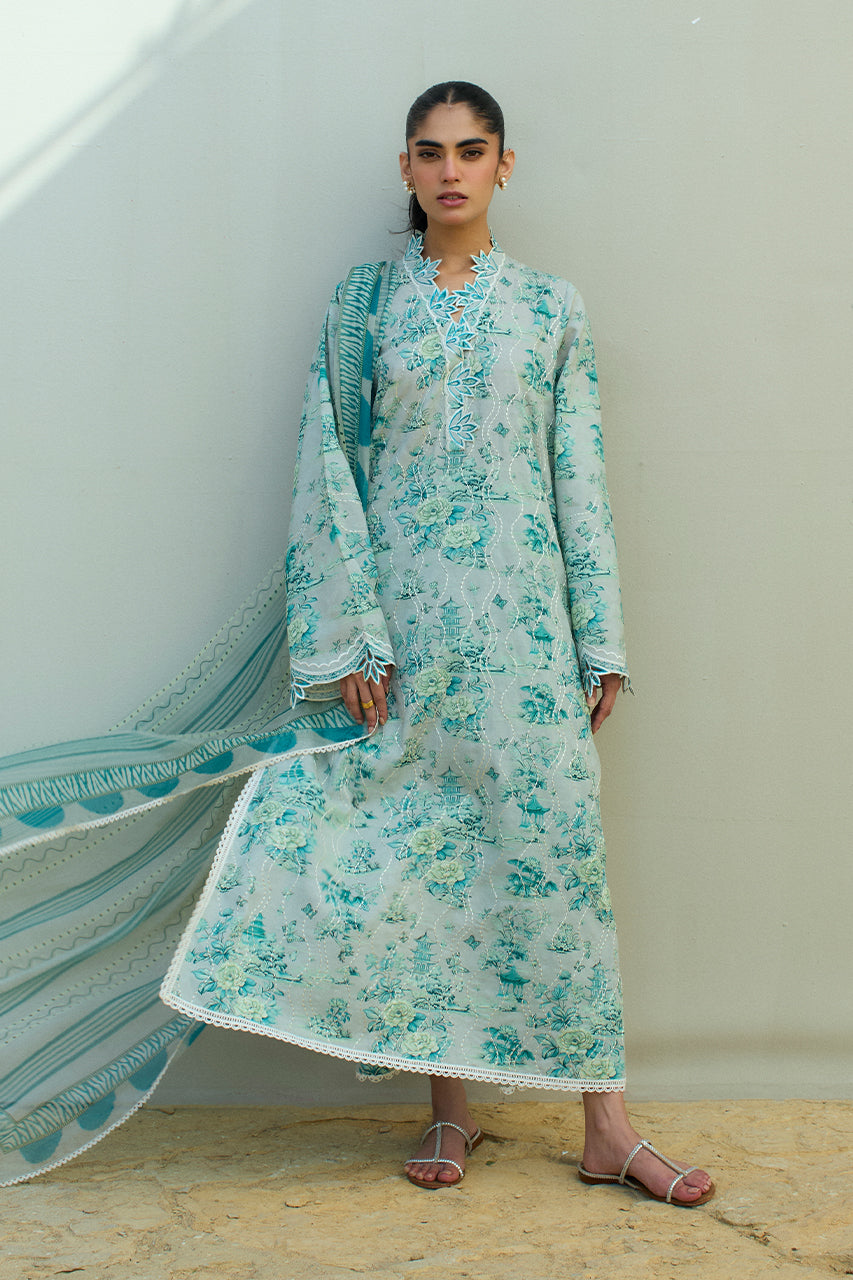 Sania Maskatiya | Luxury Lawn 25 | Myra (A) by Sania Maskatiya - Designer Dress  - Type : Ladies Clothes - Available at Libayah - 100% Original 