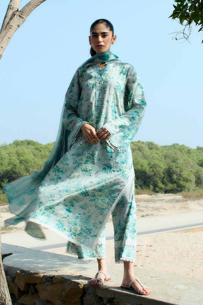 Sania Maskatiya | Luxury Lawn 25 | Myra (A) by Sania Maskatiya - Designer Dress  - Type : Ladies Clothes - Available at Libayah - 100% Original 