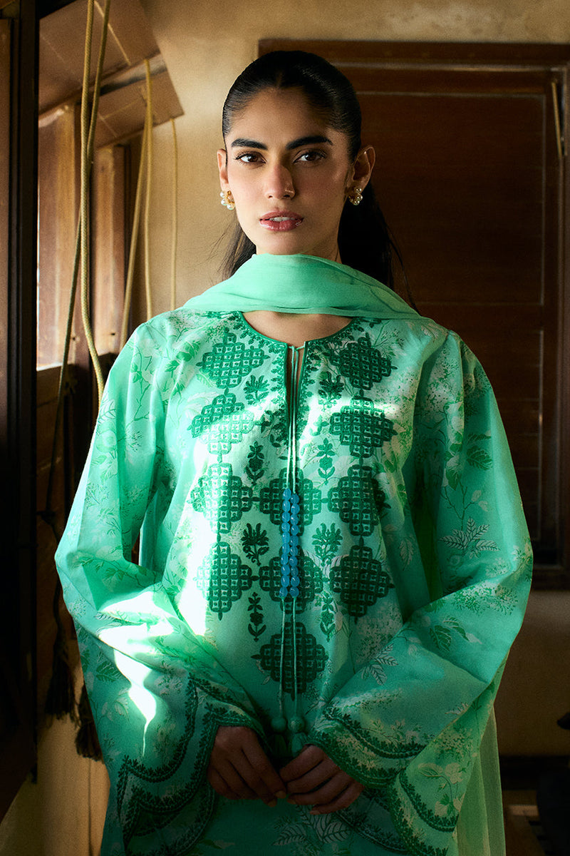 Sania Maskatiya | Luxury Lawn 25 | Azur (B) by Sania Maskatiya - Designer Dress  - Type : Ladies Clothes - Available at Libayah - 100% Original 