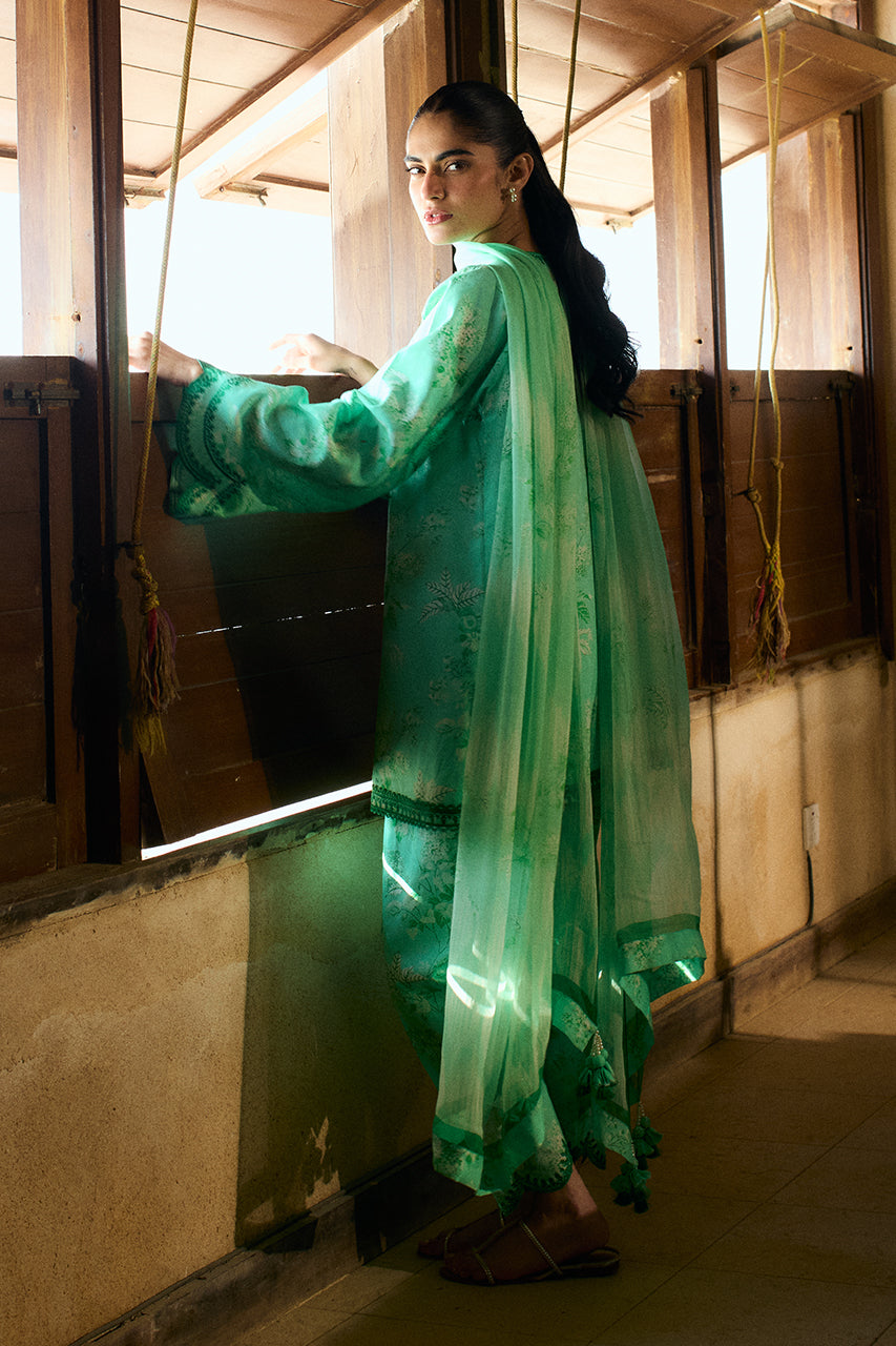 Sania Maskatiya | Luxury Lawn 25 | Azur (B) by Sania Maskatiya - Designer Dress  - Type : Ladies Clothes - Available at Libayah - 100% Original 