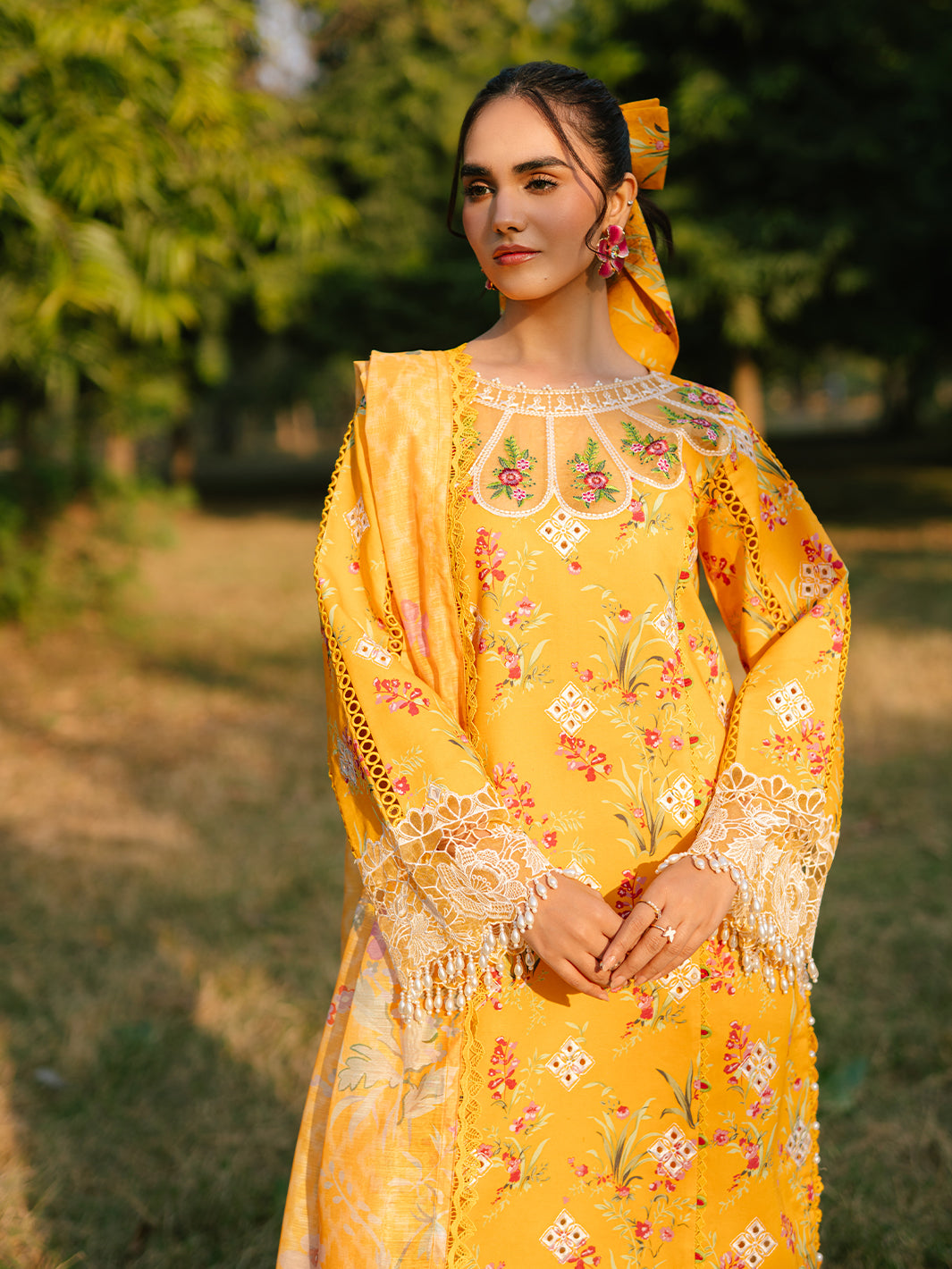 Parishay | Ivy Bloom Luxury Lawn | IVY-01 by Parishay - Designer Dress - Type: Ladies Clothes - Available at Libayah - 100% Original