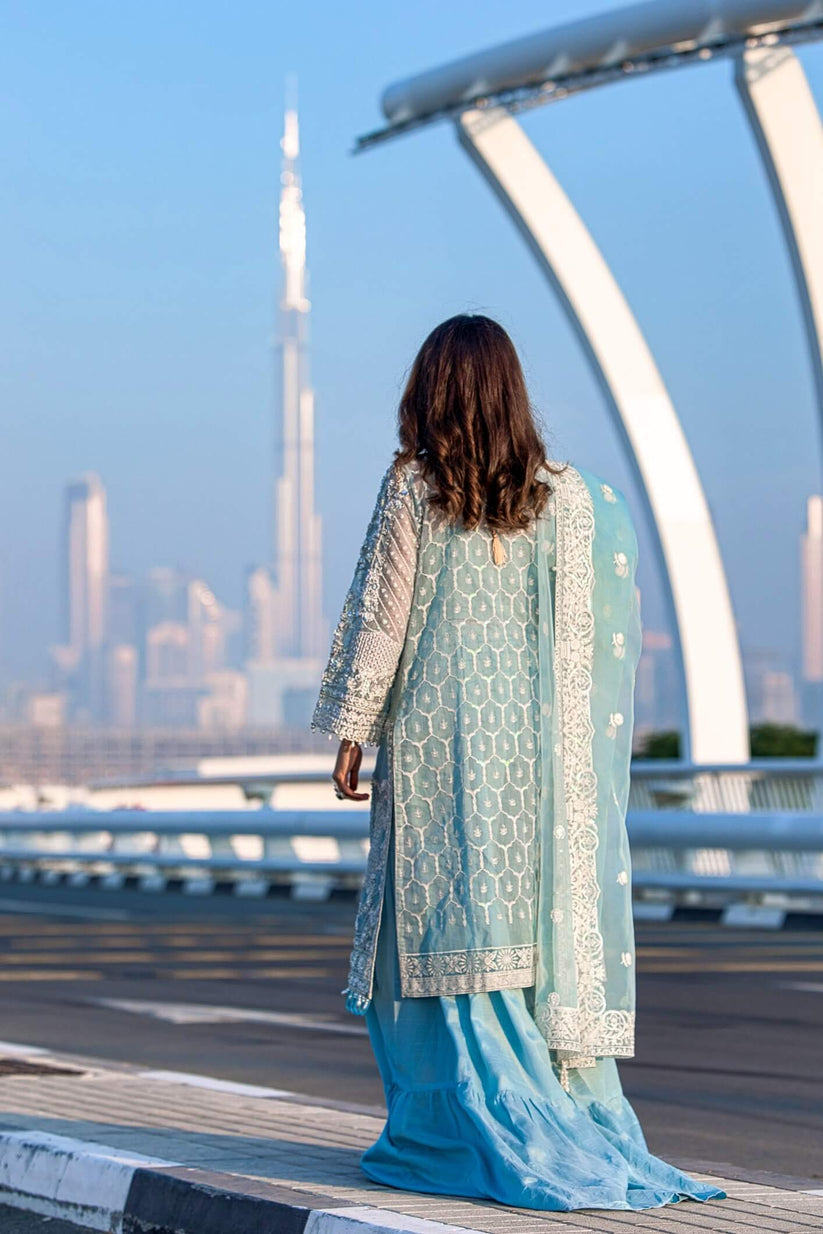 Kara | Kamdani Festive Collection | Icy Cascade by Kara - Designer Dress - Type: Ladies Clothes - Available at Libayah - 100% Original