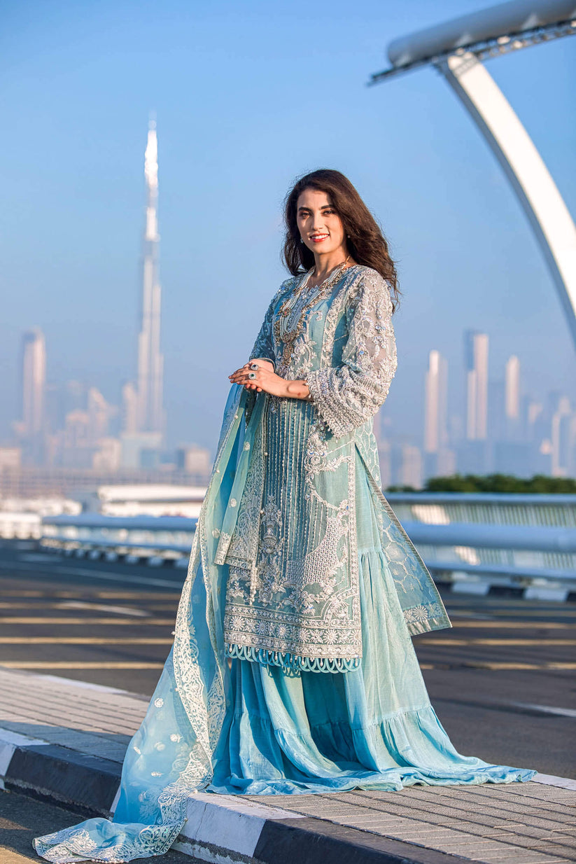 Kara | Kamdani Festive Collection | Icy Cascade by Kara - Designer Dress - Type: Ladies Clothes - Available at Libayah - 100% Original