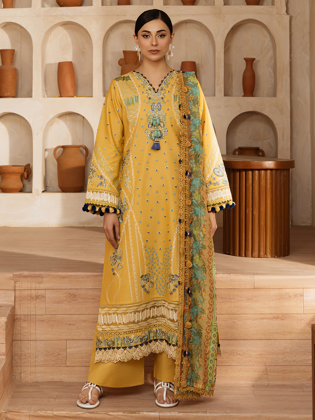 Mahnur | Florence Luxury Lawn 25 | ILENA by Mahnur - Designer Dress - Type: Ladies Clothes - Available at Libayah - 100% Original
