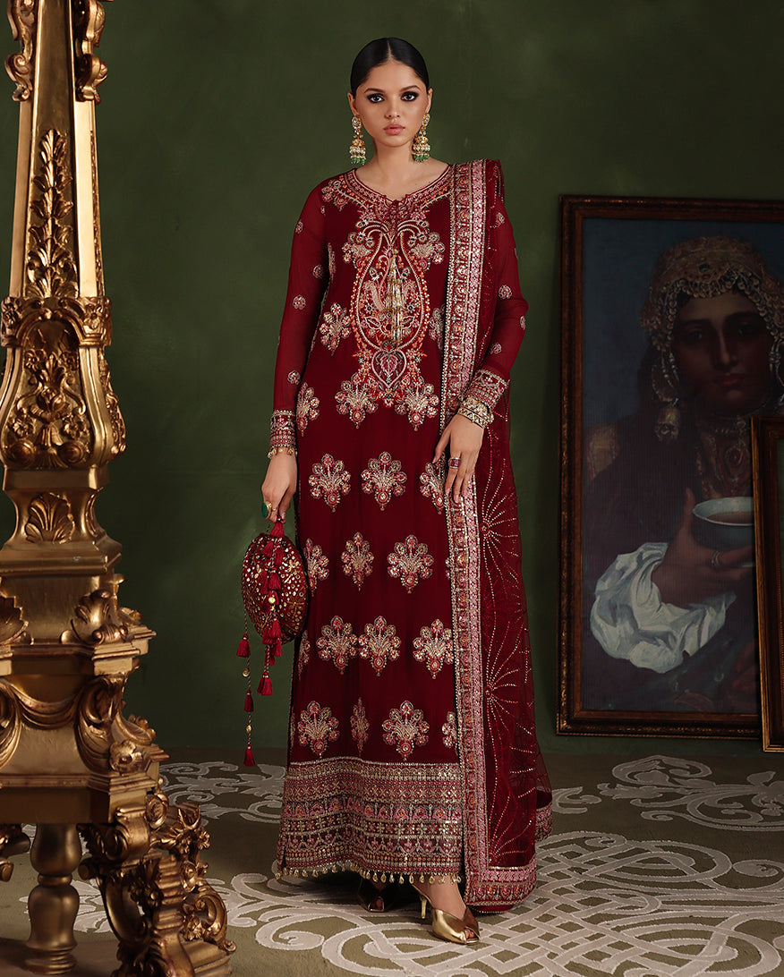 Roheenaz | Royale Eternel Chiffon Edit | Imperial Grace by Roheenaz - Designer Dress  - Type : Ladies Clothes - Available at Libayah - 100% Original 
