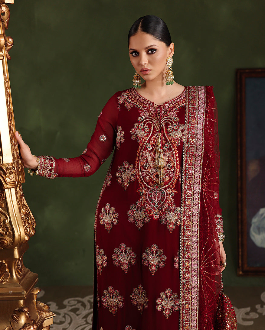 Roheenaz | Royale Eternel Chiffon Edit | Imperial Grace by Roheenaz - Designer Dress  - Type : Ladies Clothes - Available at Libayah - 100% Original 