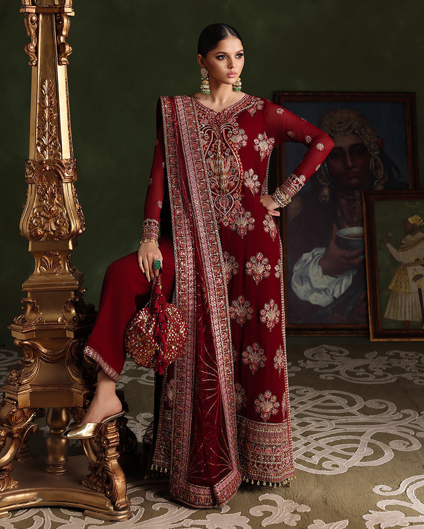 Roheenaz | Royale Eternel Chiffon Edit | Imperial Grace by Roheenaz - Designer Dress  - Type : Ladies Clothes - Available at Libayah - 100% Original 