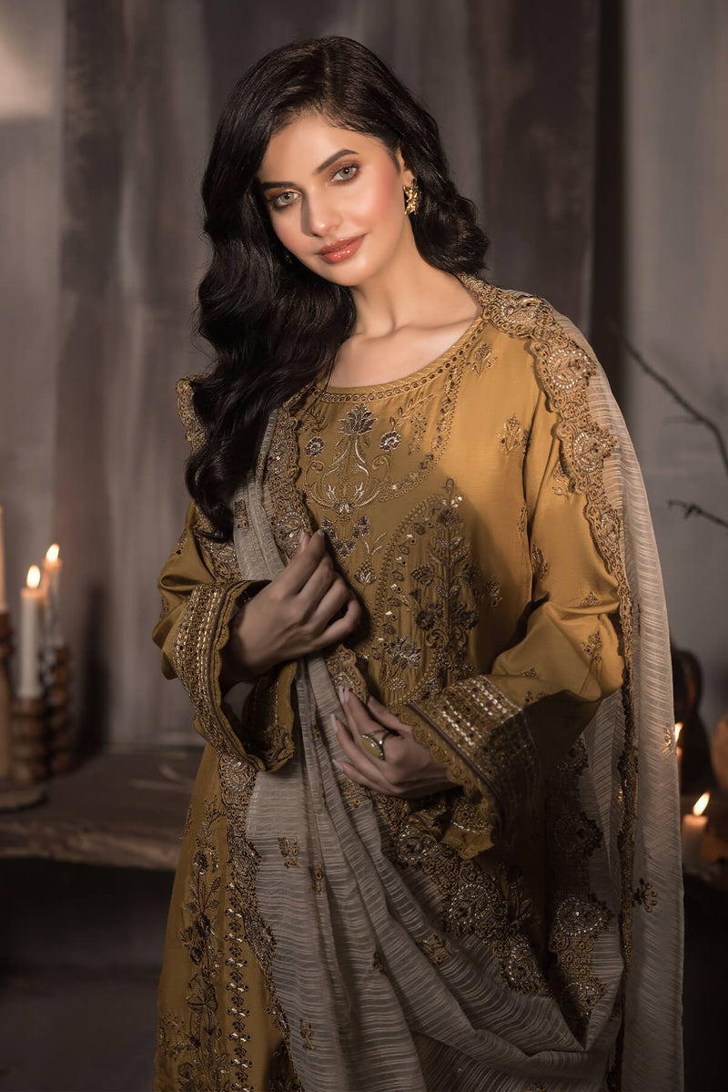 Imrozia Premium | Sehar Winter Collection | I.P-70 Sunheri by Imrozia Premium - Designer Dress - Type: Ladies Clothes - Available at Libayah - 100% Original