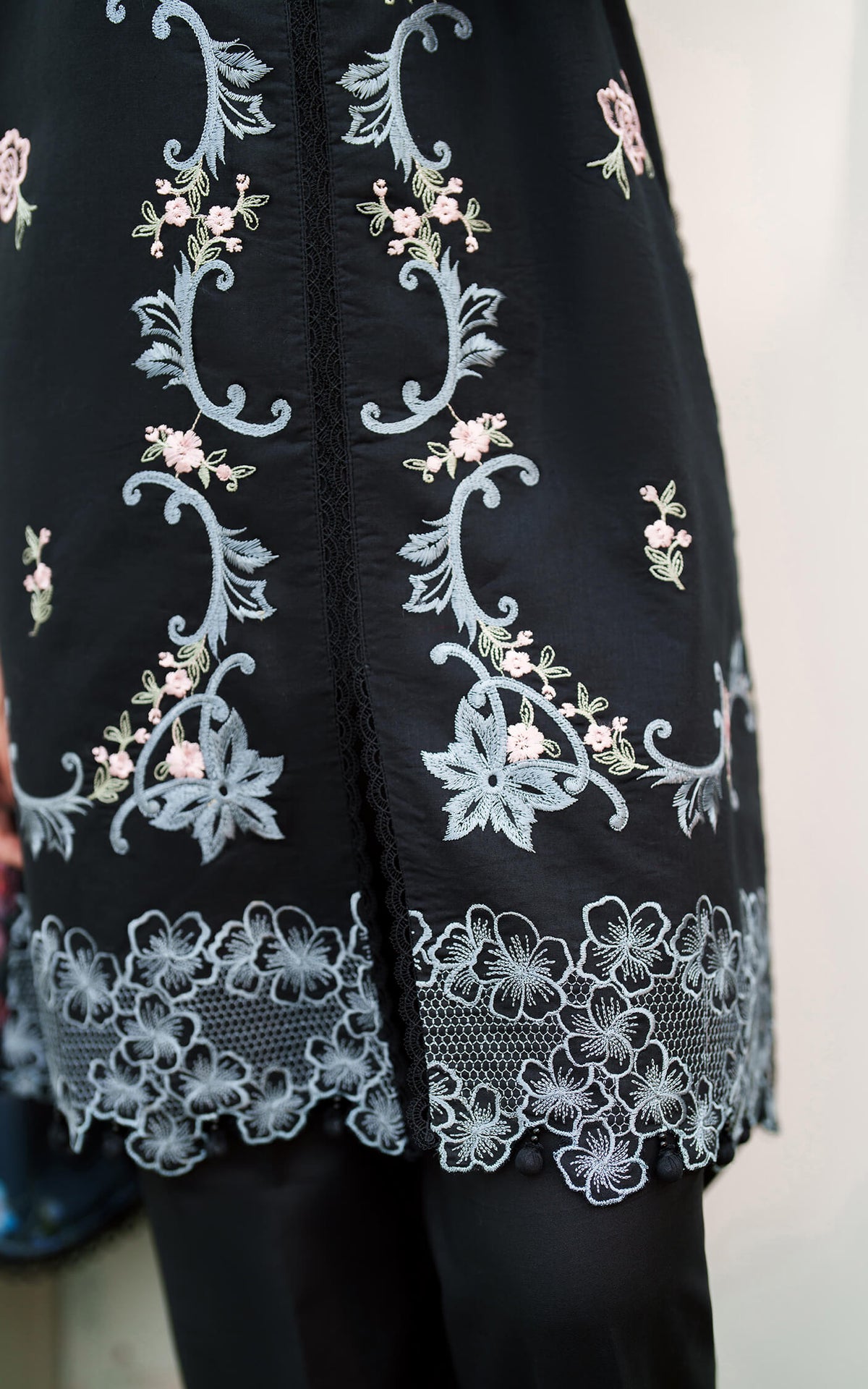 Asifa and Nabeel | Eden Cambric 25 | Ink Blossom ECU25-02 by Asifa and Nabeel - Designer Dress  - Type : Ladies Clothes - Available at Libayah - 100% Original 