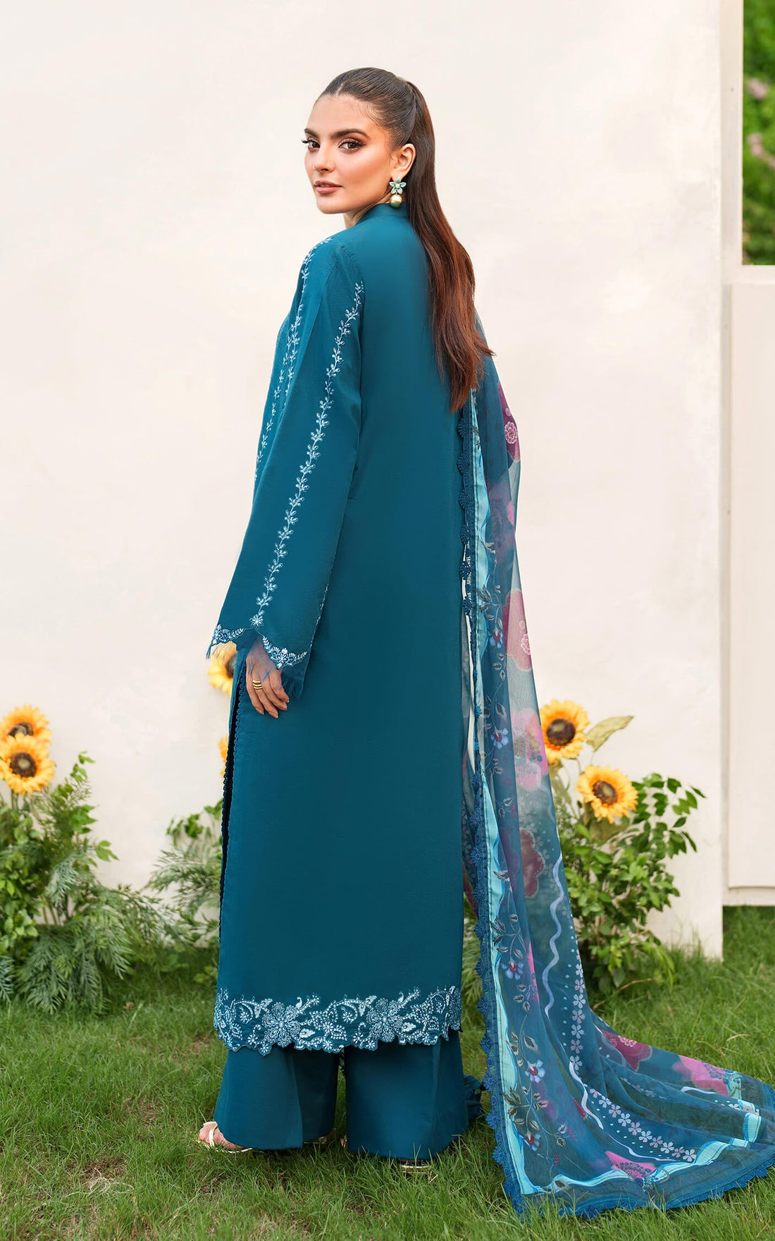 Asifa and Nabeel | Eden Cambric 25 | Iris Cloud ECU25-05 by Asifa and Nabeel - Designer Dress  - Type : Ladies Clothes - Available at Libayah - 100% Original 