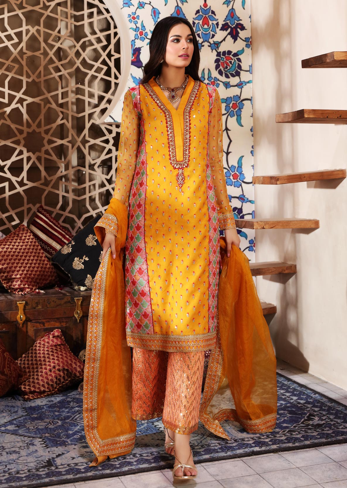 Waqas Shah | Ishq Naama | DIYA by Waqas Shah - Designer Dress - Type: Ladies Clothes - Available at Libayah - 100% Original