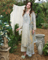 Mushq | The Secret Garden Lawn | Ivory Botanica by Mushq - Designer Dress  - Type : Ladies Clothes - Available at Libayah - 100% Original 