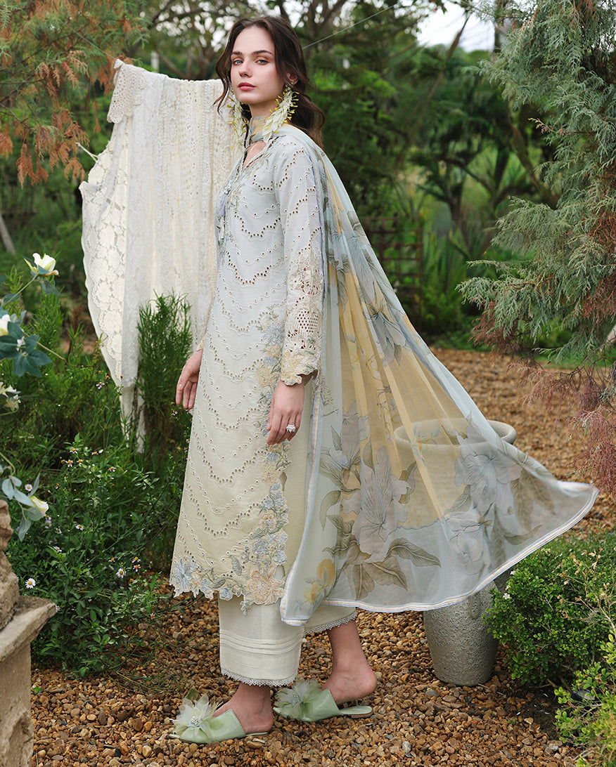 Mushq | The Secret Garden Lawn | Ivory Botanica by Mushq - Designer Dress  - Type : Ladies Clothes - Available at Libayah - 100% Original 