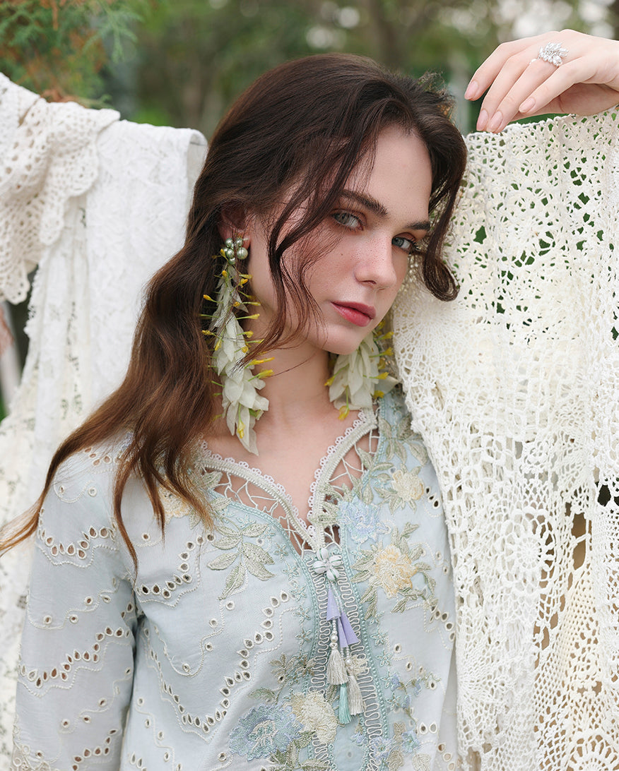 Mushq | The Secret Garden Lawn | Ivory Botanica by Mushq - Designer Dress  - Type : Ladies Clothes - Available at Libayah - 100% Original 