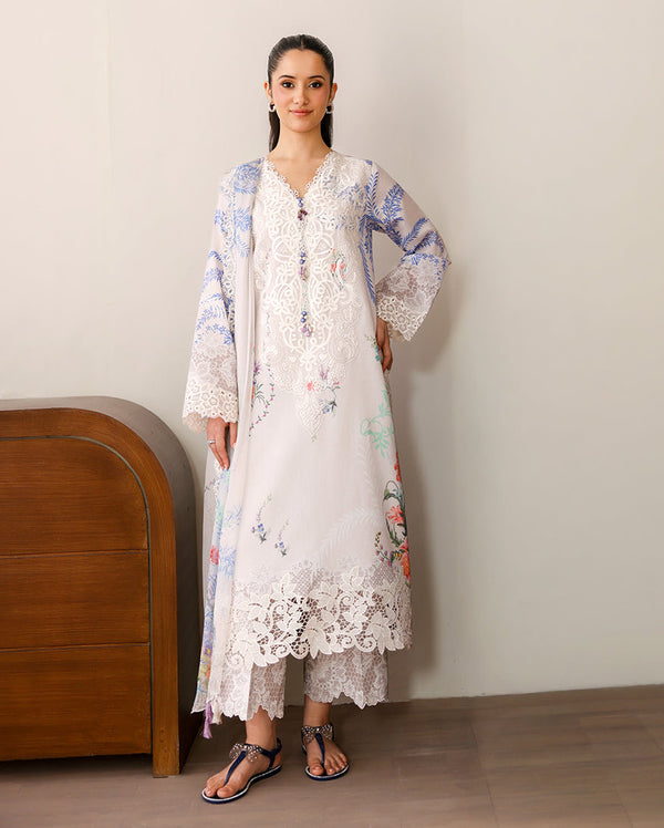 Roheenaz | Sunlit Tales Printed Embroidered Edit | Ivory Gleam - by Libayah - Registered Vendor of : Roheenaz - 100% Original Designer Dress