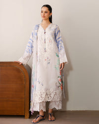 Roheenaz | Sunlit Tales Printed Embroidered Edit | Ivory Gleam - by Libayah - Registered Vendor of : Roheenaz - 100% Original Designer Dress