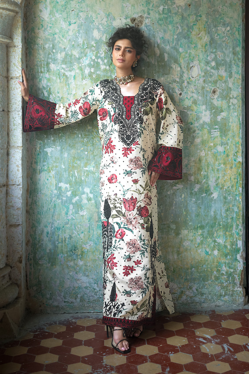 Zainab Chottani | Summer Edition 26 | Ivory Meadow by Zainab Chottani - Designer Dress  - Type : Ladies Clothes - Available at Libayah - 100% Original 