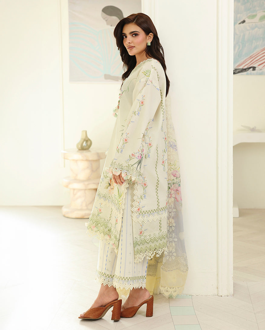 Roheenaz | Petals in Print | Ivory Sonata by Roheenaz - Designer Dress  - Type : Ladies Clothes - Available at Libayah - 100% Original 