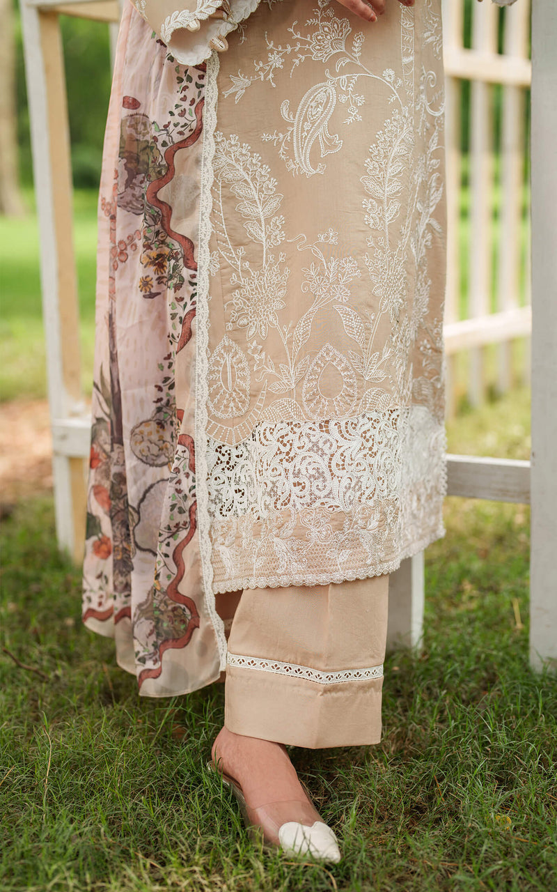 Asifa and Nabeel | Eden Cambric 25 | Ivory Haze ECU25-03 by Asifa and Nabeel - Designer Dress  - Type : Ladies Clothes - Available at Libayah - 100% Original 