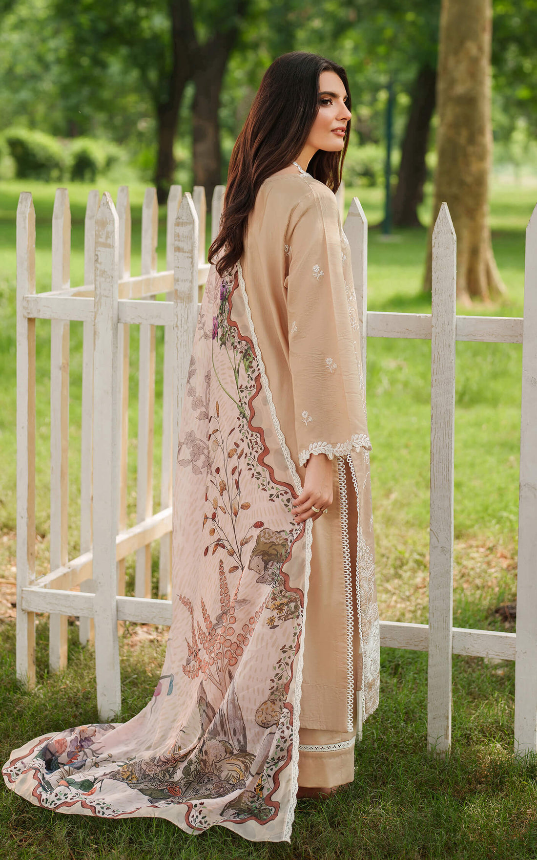 Asifa and Nabeel | Eden Cambric 25 | Ivory Haze ECU25-03 by Asifa and Nabeel - Designer Dress  - Type : Ladies Clothes - Available at Libayah - 100% Original 