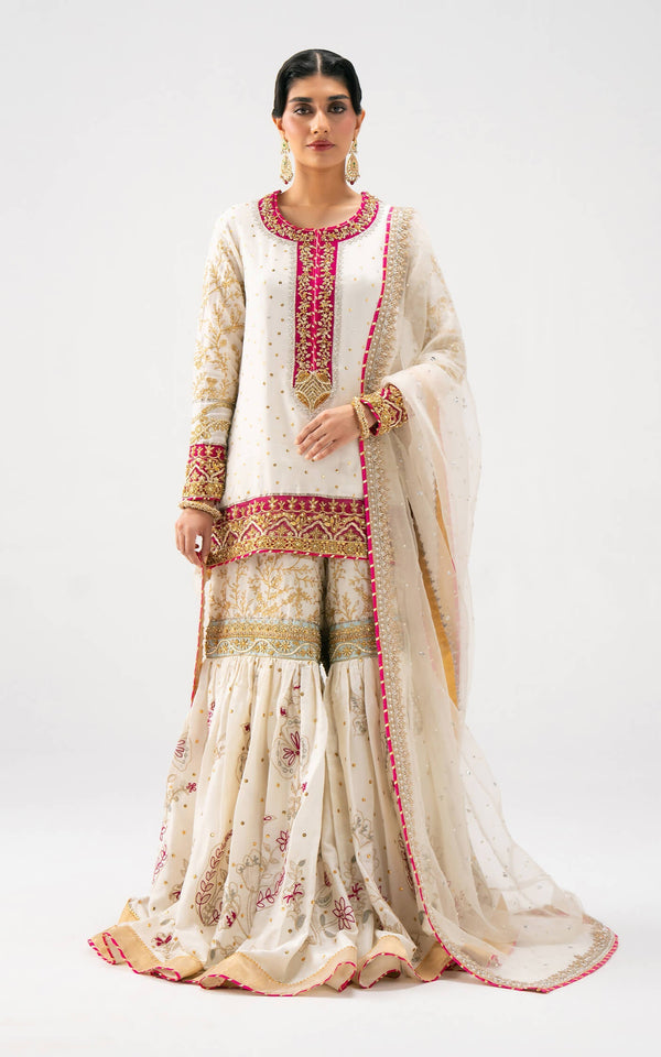 Asifa and Nabeel | Lyle Luxury Formals 25 | Ivory Radiance by Asifa and Nabeel - Designer Dress  - Type : Ladies Clothes - Available at Libayah - 100% Original 