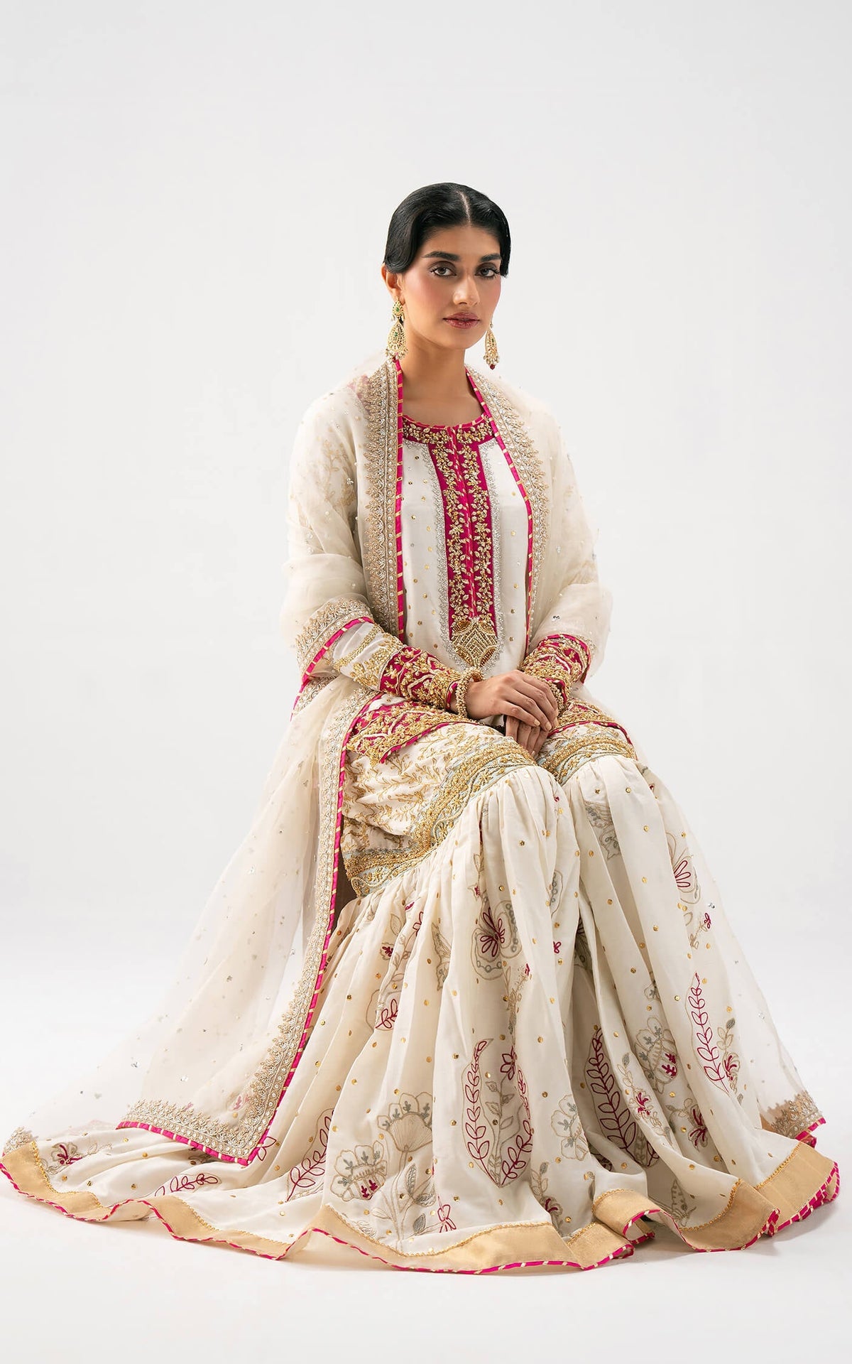 Asifa and Nabeel | Lyle Luxury Formals 25 | Ivory Radiance by Asifa and Nabeel - Designer Dress  - Type : Ladies Clothes - Available at Libayah - 100% Original 