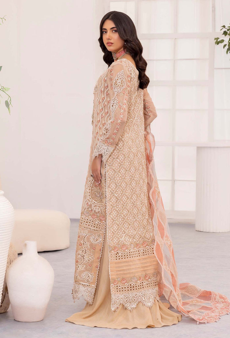 Adans Libas | Chantelle Chiffon | PEACH JASPER by Adans Libas - Designer Dress - Type: Formal - Available at Libayah - 100% Original