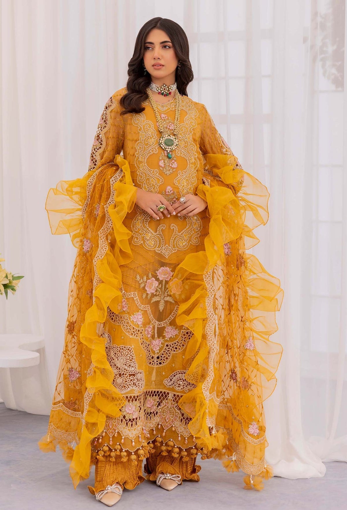 Adans Libas | Chantelle Chiffon | AMBER AGATE by Adans Libas - Designer Dress - Type: Formal - Available at Libayah - 100% Original