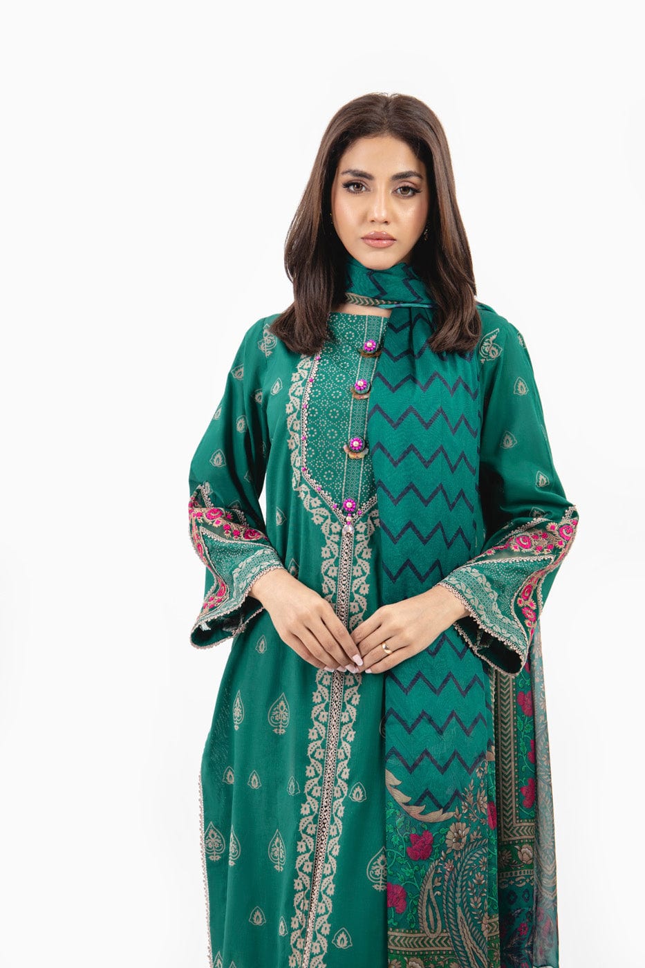 Alkaram | Puff Capsule | JC-03-24-Sea Green by Alkaram - Designer Dress - Type: Luxury - Available at Libayah - 100% Original