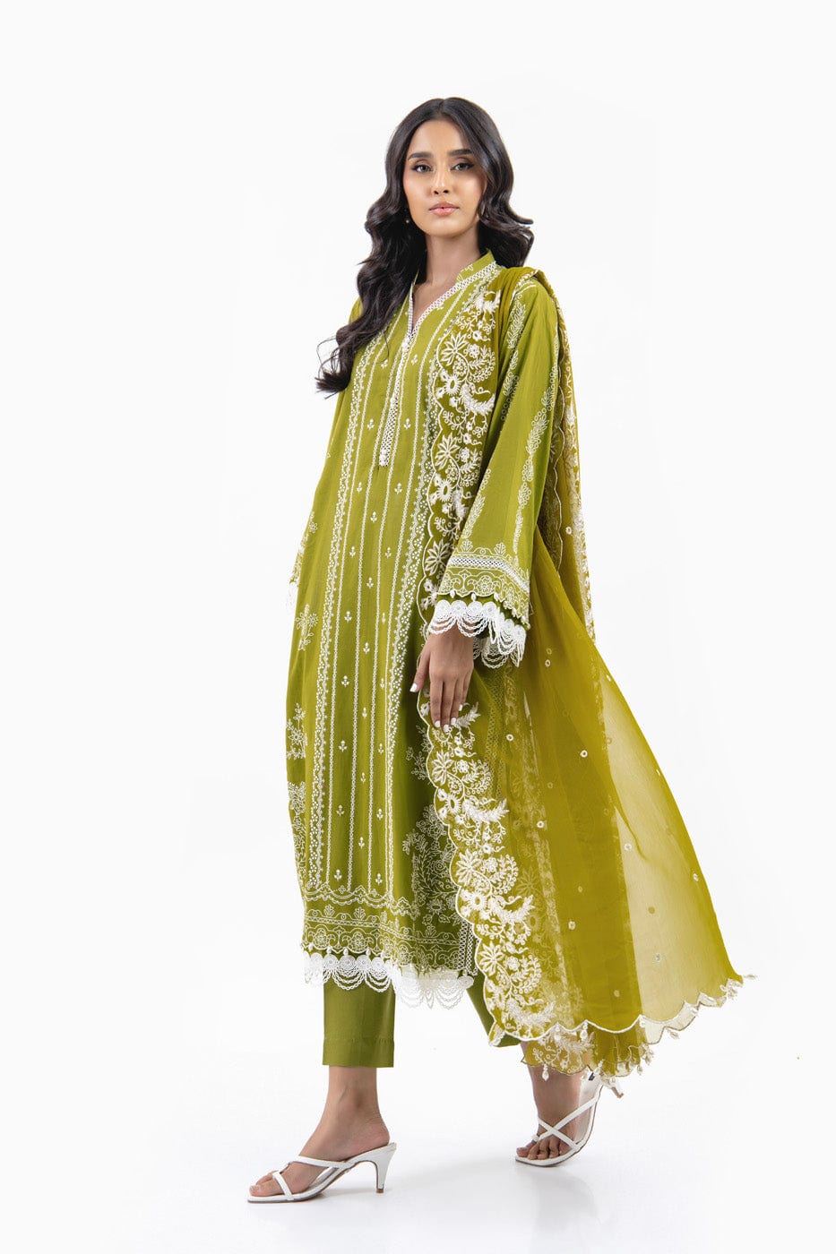 Alkaram | Puff Capsule | JC-08-24-Dhani Green by Alkaram - Designer Dress - Type: Luxury - Available at Libayah - 100% Original