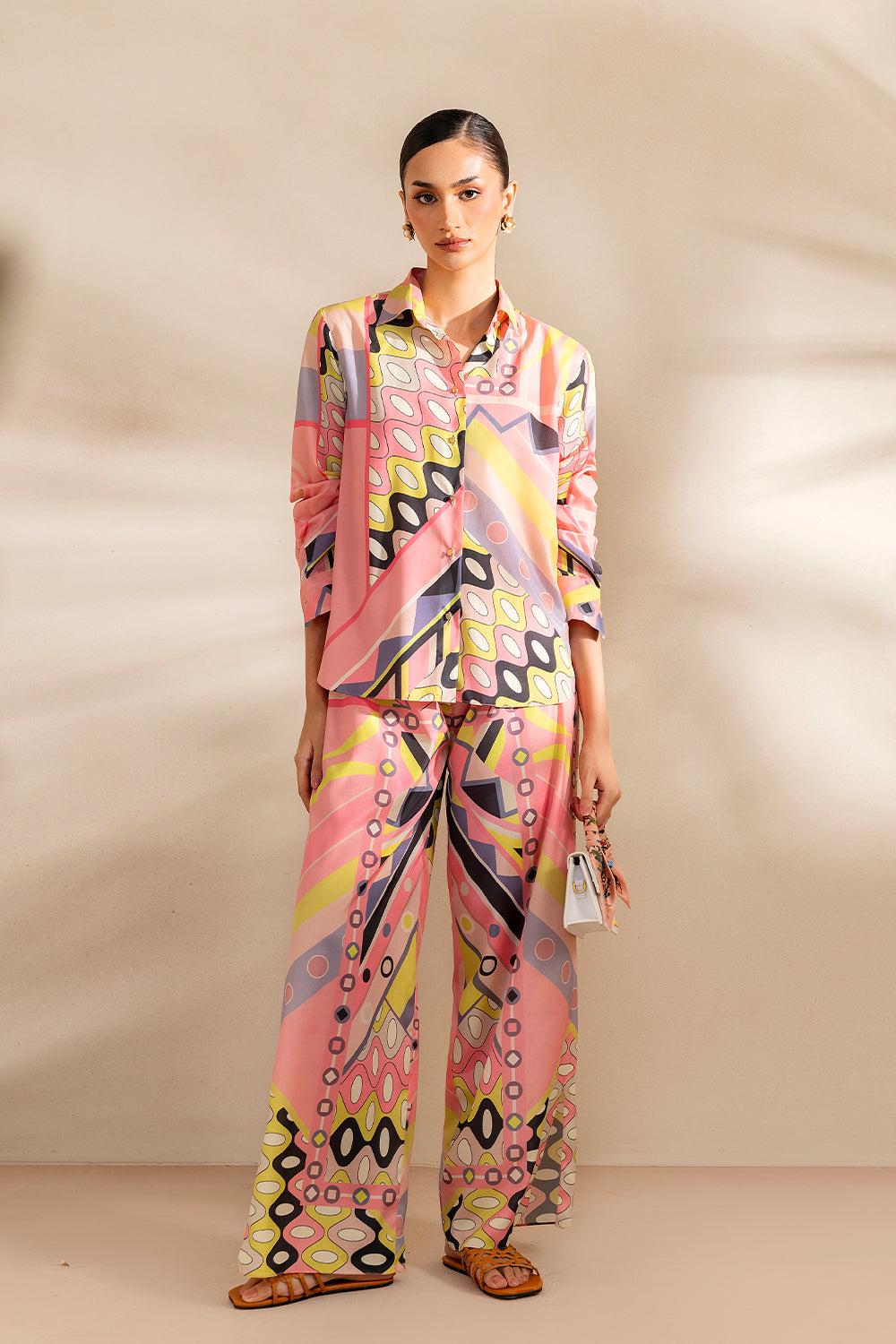 PEACHY TIDE - SRSP-25-09 – authentic Pakistani dress from the Saira Rizwan Silk Coords 25 collection for women in the UK.