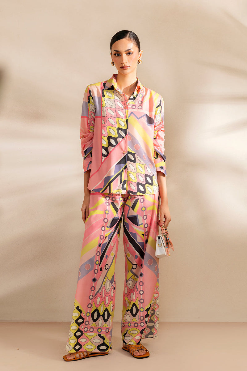 PEACHY TIDE - SRSP-25-09 – authentic Pakistani dress from the Saira Rizwan Silk Coords 25 collection for women in the UK.