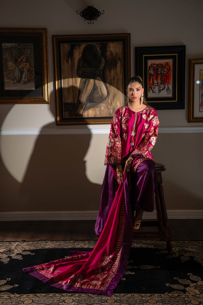The Pink Tree Company | Blockem Formals | MAGENTA MEDLEY by The Pink Tree Company - Designer Dress  - Type : Ladies Clothes - Available at Libayah - 100% Original 