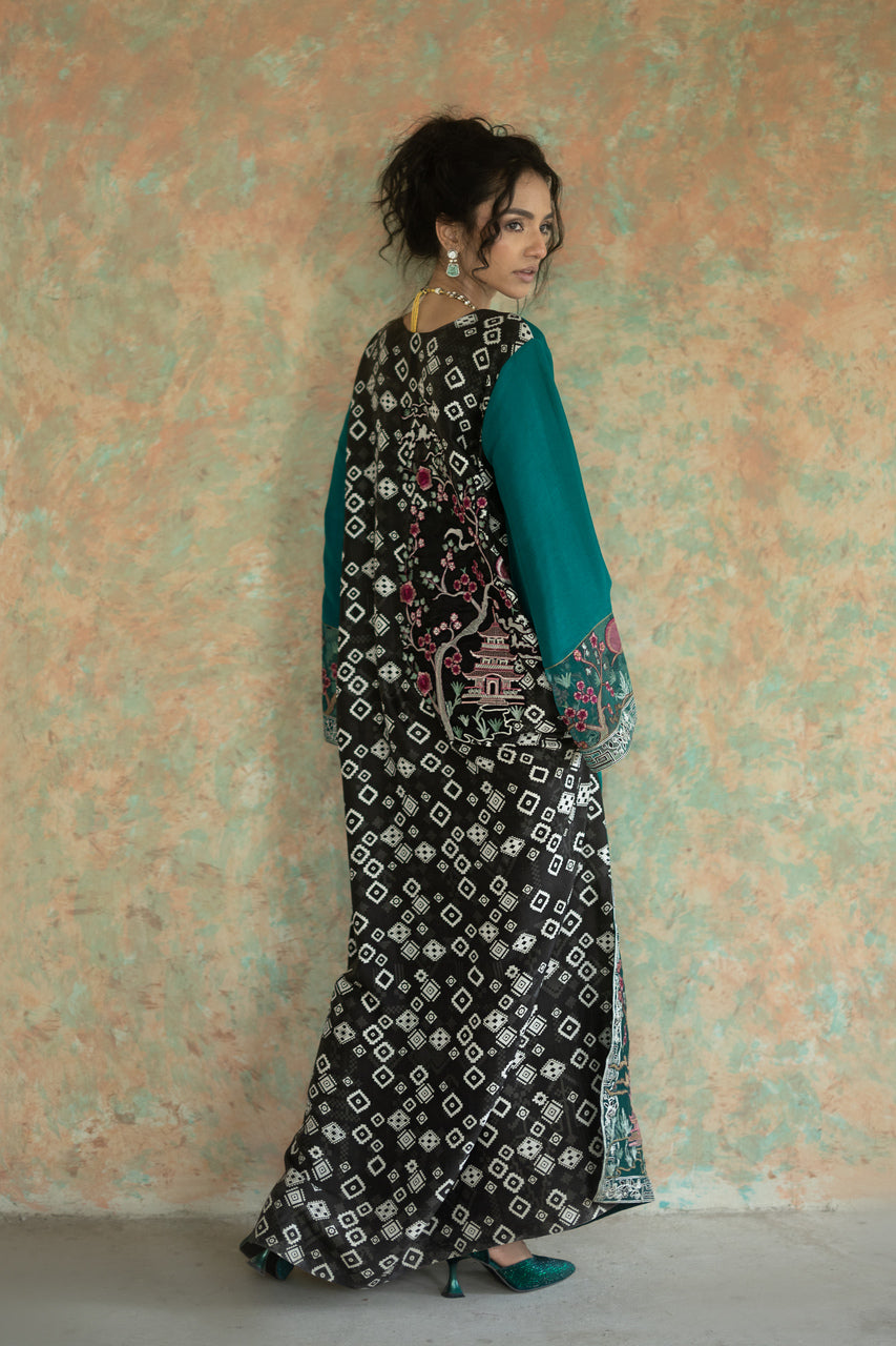 Zainab Chottani | Summer Edition 26 | Jade Muse Kaftan by Zainab Chottani - Designer Dress  - Type : Ladies Clothes - Available at Libayah - 100% Original 