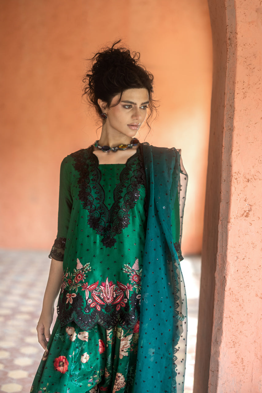 Zainab Chottani | Summer Edition 26 | Jade Mystique by Zainab Chottani - Designer Dress  - Type : Ladies Clothes - Available at Libayah - 100% Original 