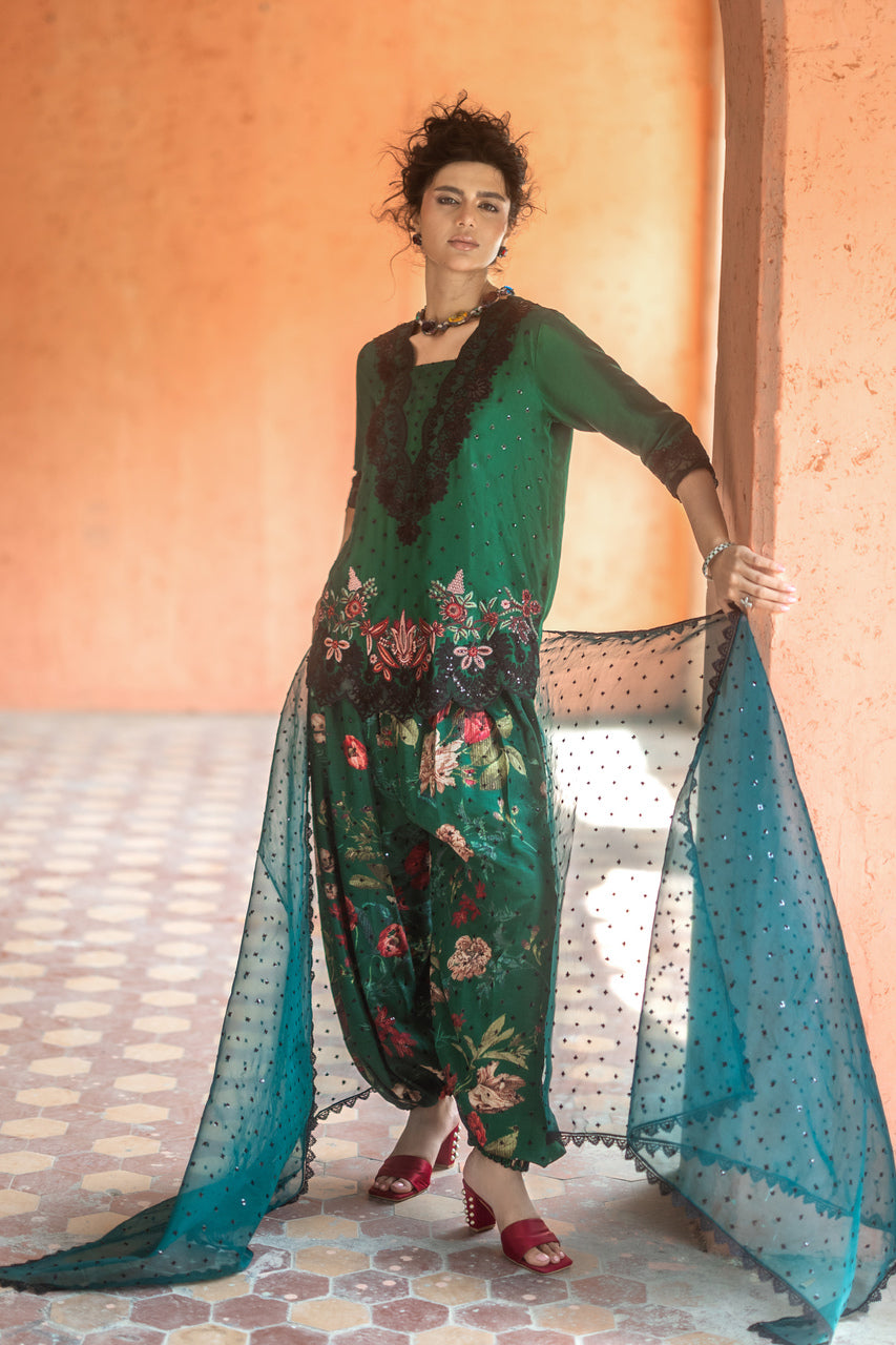Zainab Chottani | Summer Edition 26 | Jade Mystique by Zainab Chottani - Designer Dress  - Type : Ladies Clothes - Available at Libayah - 100% Original 