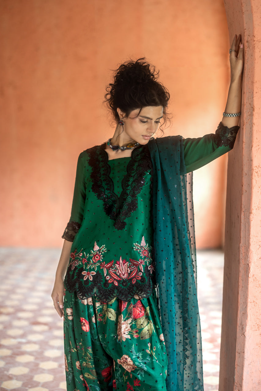 Zainab Chottani | Summer Edition 26 | Jade Mystique by Zainab Chottani - Designer Dress  - Type : Ladies Clothes - Available at Libayah - 100% Original 