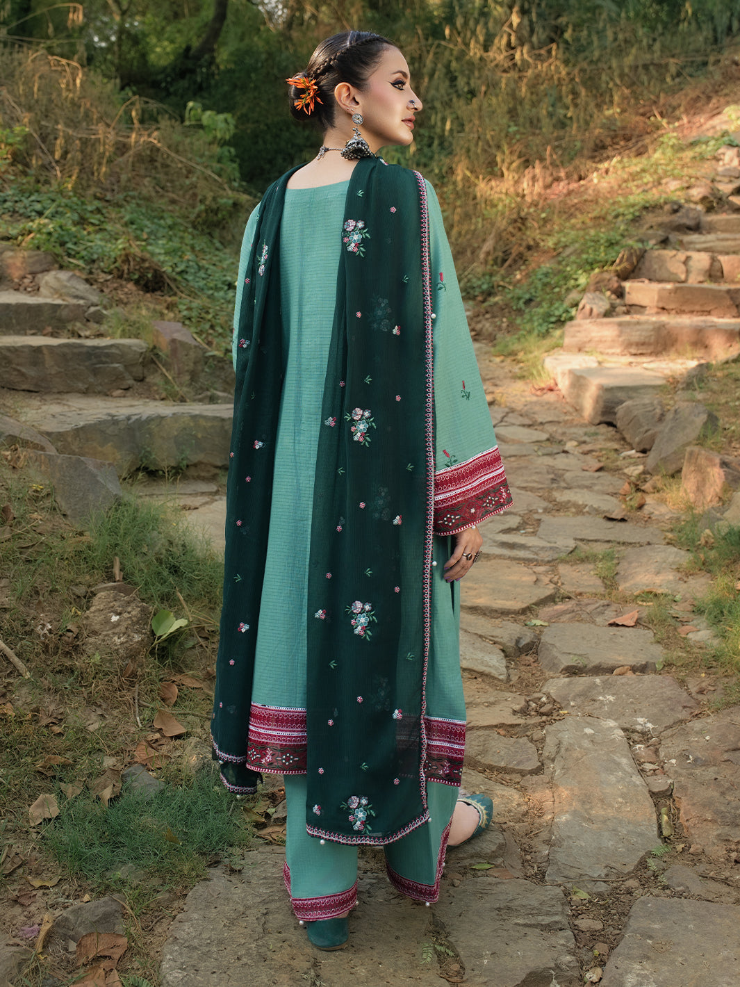 Hemstitch | The Garden Lawn | Jade by Hemstitch - Designer Dress  - Type : Ladies Clothes - Available at Libayah - 100% Original 