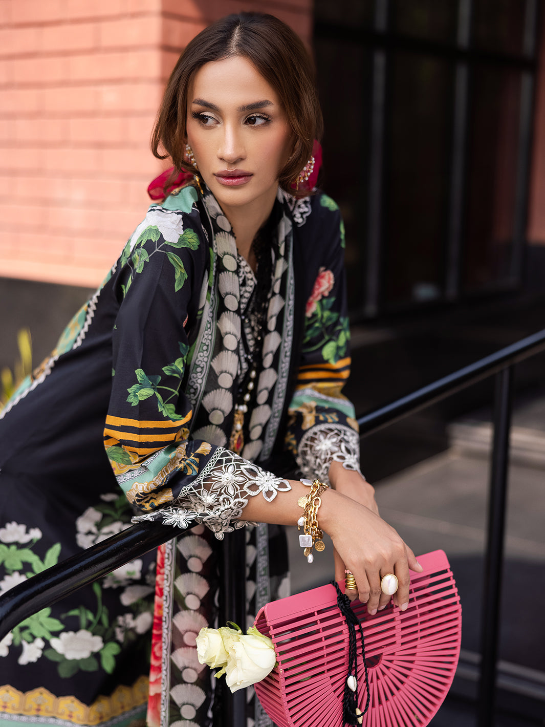 Mahnur | After Hours Luxury Lawn 25 | Jellybean Joy by Mahnur - Designer Dress - Type: Ladies Clothes - Available at Libayah - 100% Original