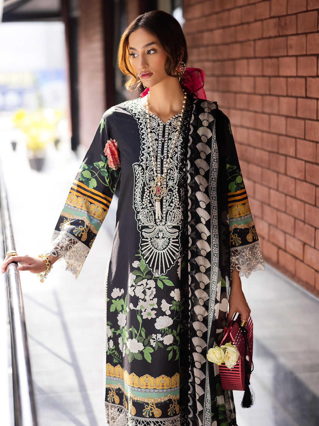 Mahnur | After Hours Luxury Lawn 25 | Jellybean Joy by Mahnur - Designer Dress - Type: Ladies Clothes - Available at Libayah - 100% Original